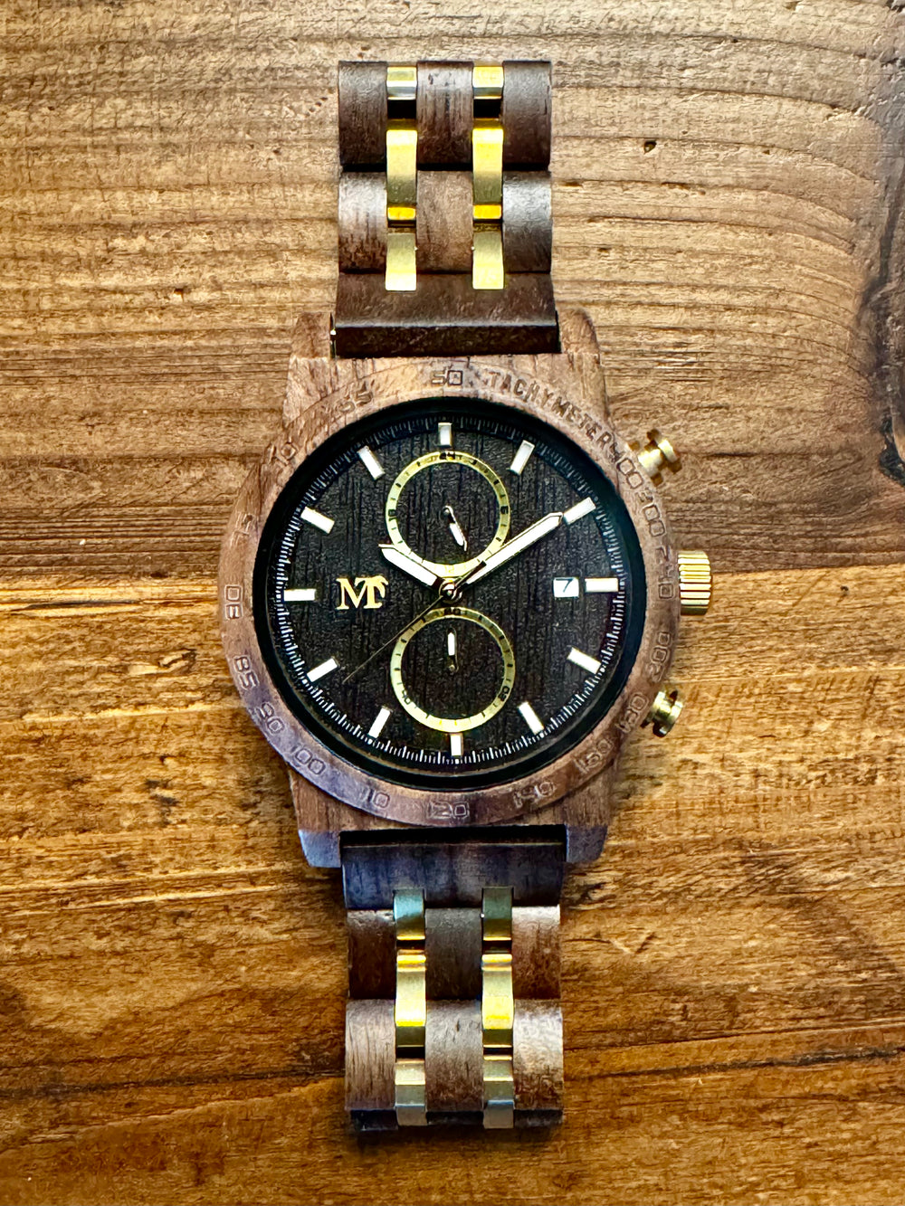 Chronograph 24hr Wood Watch